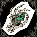 Emerald eye in skeletal hand, tattoo sketch d… – style Flux Inscriptions – tattoo sketch (04.12.2025 16:17)