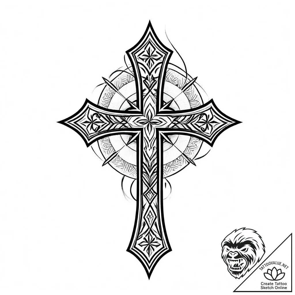 Tattoo design a stylized "game lobby" icon wi... - style Jaeger Mini - tattoo sketch (04.12.2025 16:57)