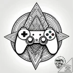 Tattoo design a ‘game controller’ on one, a ‘… – style Jagger Old – tattoo sketch (04.12.2025 17:16)