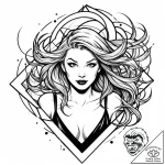 Tattoo sketch, gwen stacy with flowing hair a… – style Jaeger Mini – tattoo sketch (04.12.2025 17:57)