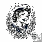 Tattoo design a floral design with a subtle,… – style Jaeger Mini – tattoo sketch (04.12.2025 20:36)