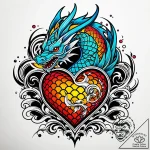 Tattoo design a stylized heart protected by a… – style Jaeger Simple – tattoo sketch (04.12.2025 21:37)