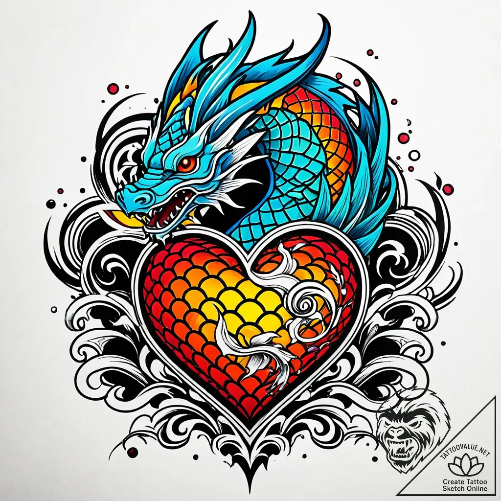 Tattoo design a stylized heart protected by a... - style Jaeger Simple - tattoo sketch (04.12.2025 21:37)