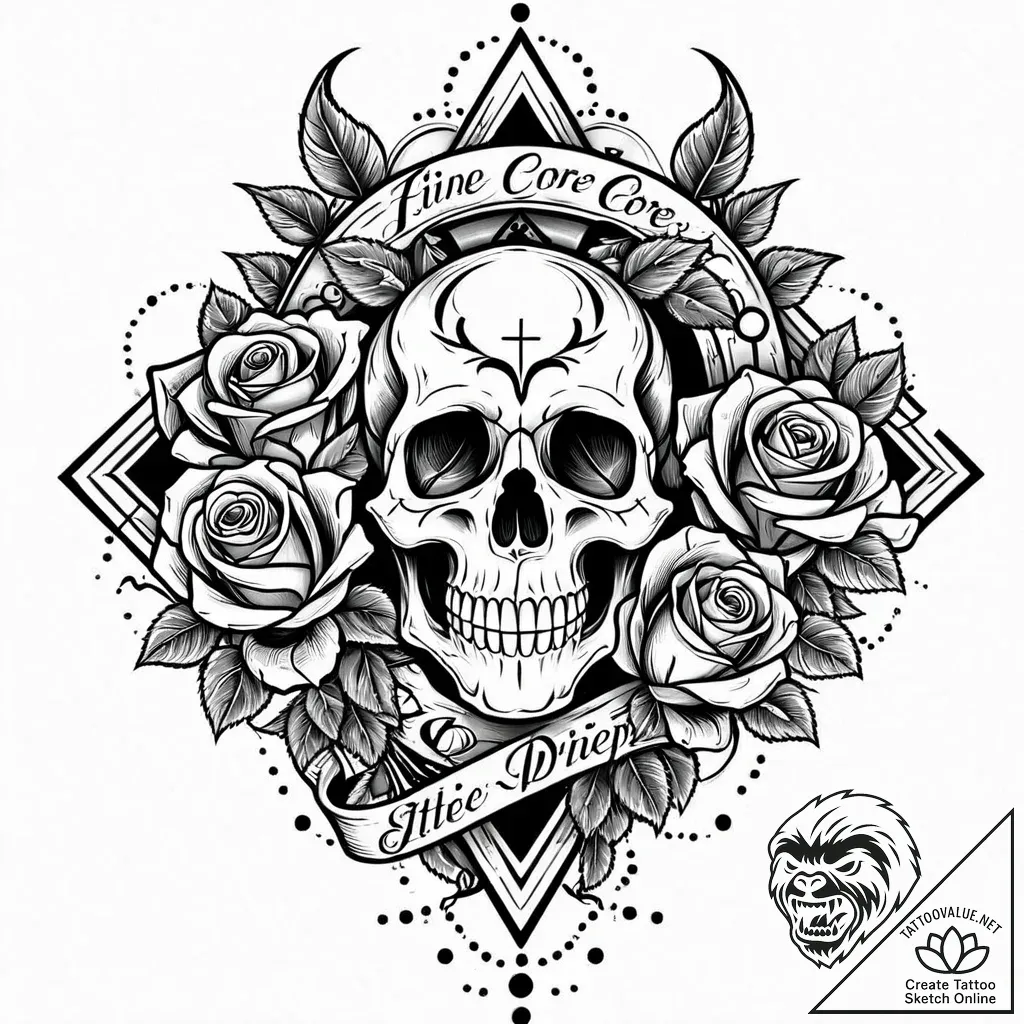 Tattoo sketch an abstract representation of i... - style Jaeger Mini - tattoo sketch (04.12.2025 21:57)