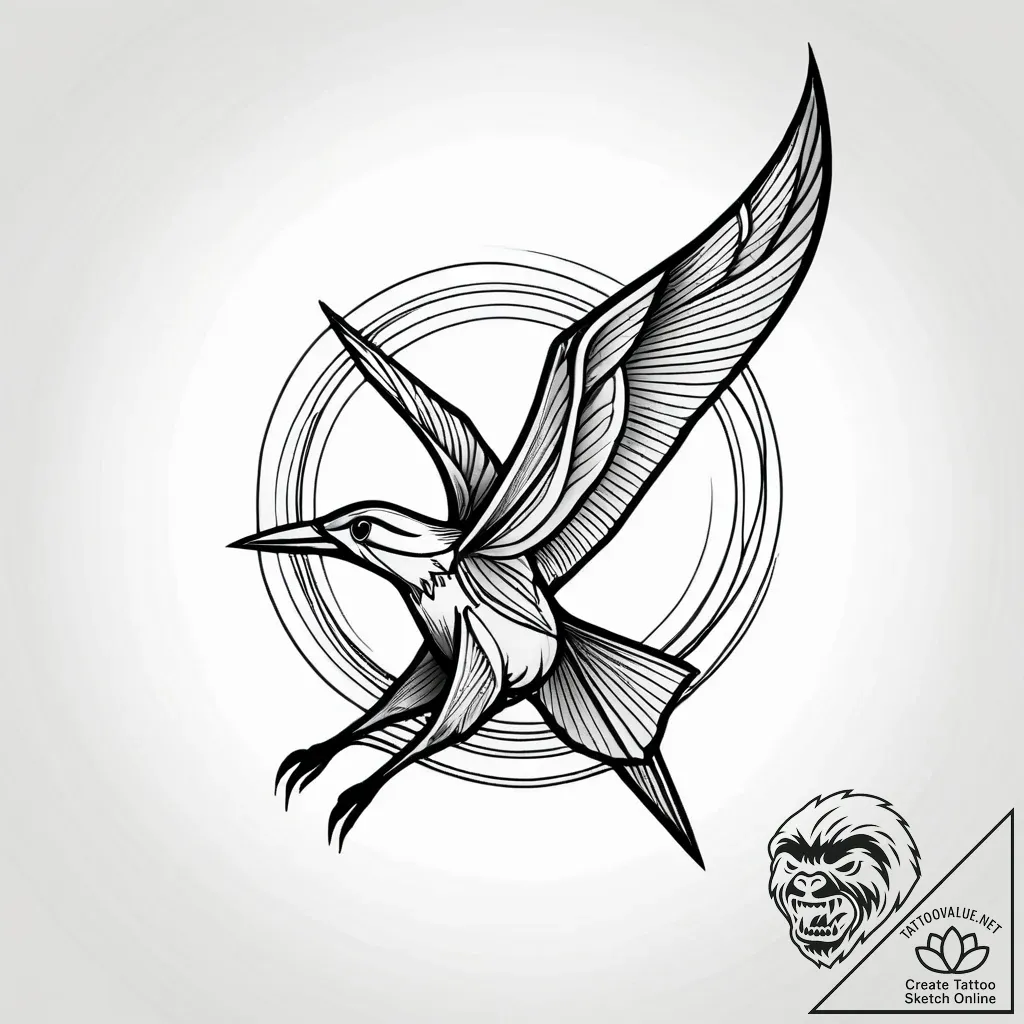 Tattoo sketch, dash running with speed blur,... - style Jagger Old - tattoo sketch (04.12.2025 22:17)