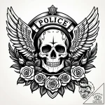 Tat tattoo sketch, police badge with wings an… – style Jaeger Simple – tattoo sketch (04.12.2025 22:57)
