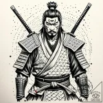 Samurai, artistic tattoo sketch, rough sketch… – style Jaeger Simple – tattoo sketch (05.12.2025 01:37)