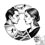 Tattoo design phases of the moon representing… – style Flux Inscriptions – tattoo sketch (05.12.2025 05:17)