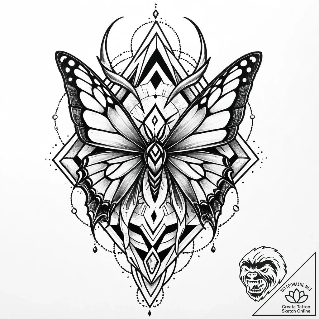 145. tattoo sketch: "potok" rune with element... - style Jaeger Mini - tattoo sketch (05.12.2025 07:17)