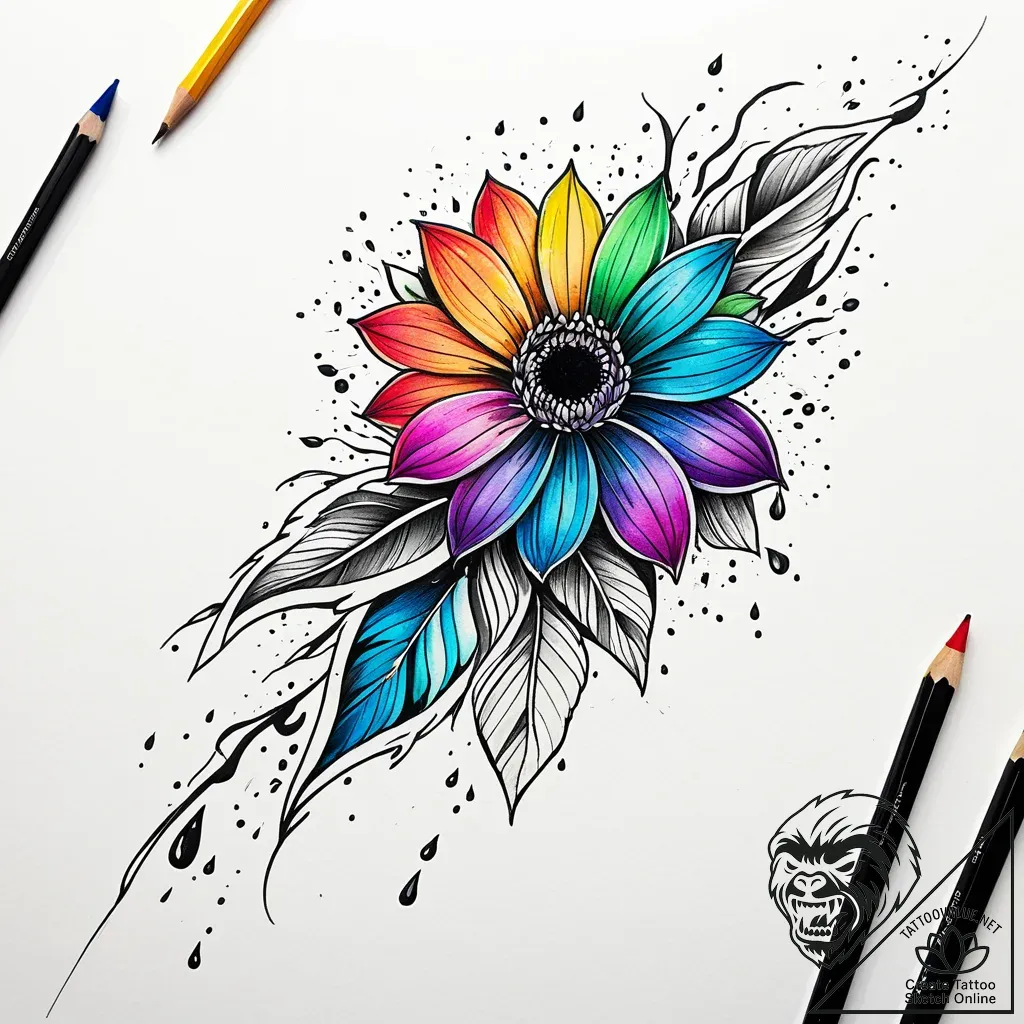 Tattoo sketch a single, falling tear transfor... - style Jaeger Simple - tattoo sketch (05.12.2025 17:37)