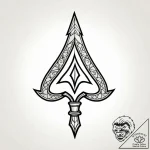 Tattoo sketch a stylized ‘level up’ arrow pie… – style Jagger Old – tattoo sketch (05.12.2025 17:56)