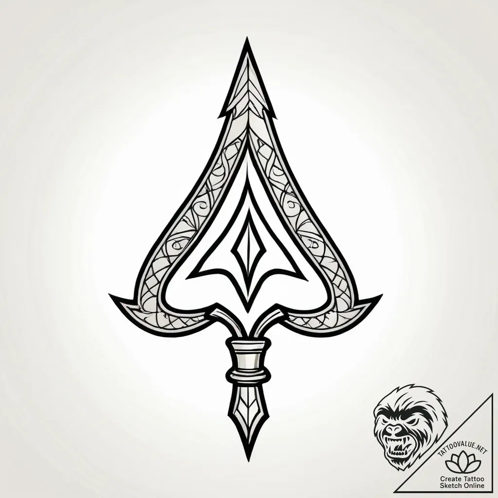 Tattoo sketch a stylized 'level up' arrow pie... - style Jagger Old - tattoo sketch (05.12.2025 17:56)