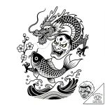 орнамент, tattoo sketch design, on a clean wh… – style Flux Inscriptions – tattoo sketch (05.12.2025 19:37)