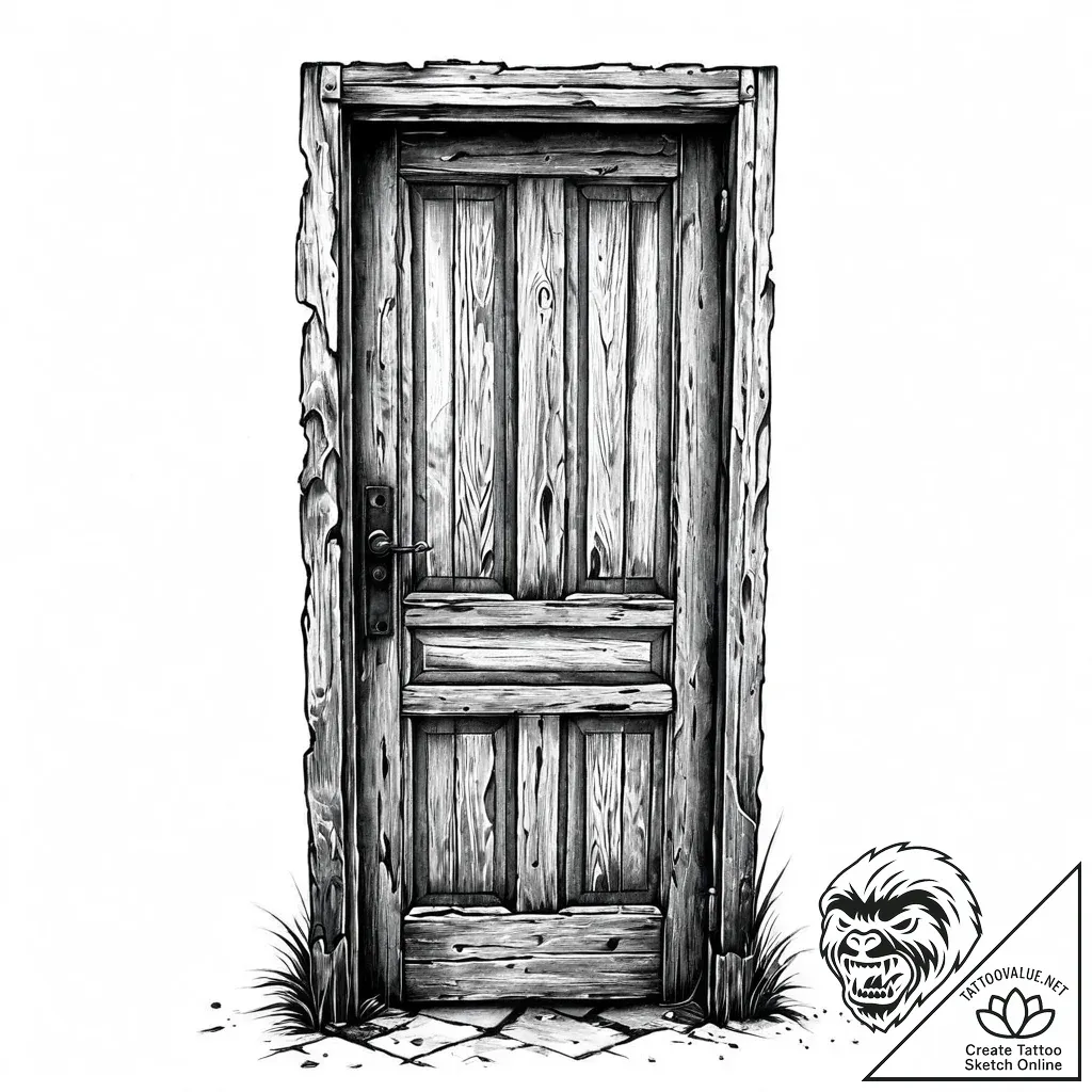 A detailed photograph of the texture of peeli... - style Jaeger Mini - tattoo sketch (05.12.2025 21:37)