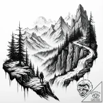 Tattoo sketch, vesemir standing on cliff edge… – style Jaeger Mini – tattoo sketch (05.12.2025 22:57)