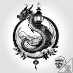 Tattoo sketch a stylized lantern casting eeri… – style Jagger Old – tattoo sketch (05.12.2025 23:17)