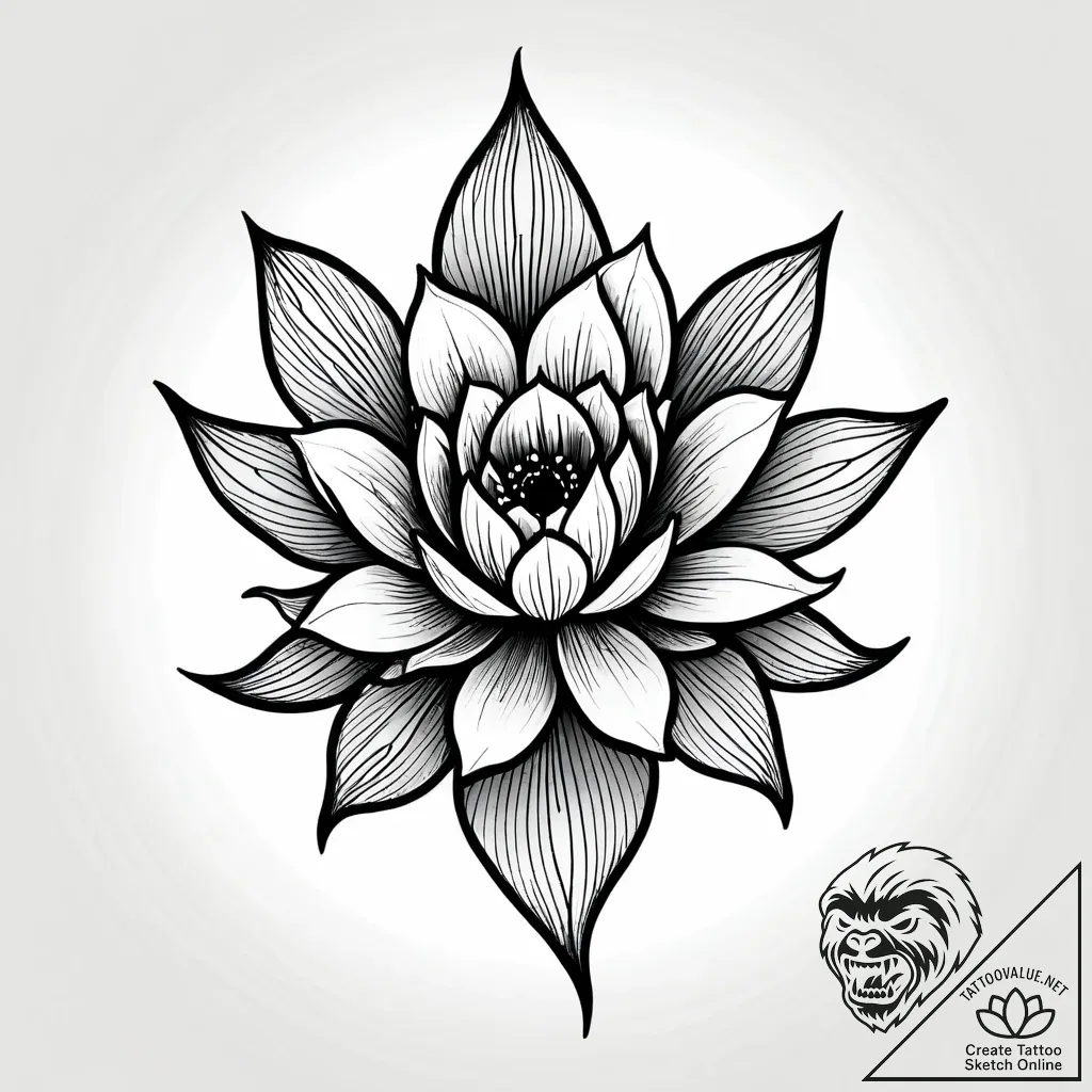 Tat tattoo sketch, whimsical oversized flower... - style Jagger Old - tattoo sketch (06.12.2025 00:37)