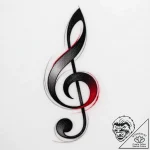 басовый ключ, artistic tattoo sketch, realist… – style Flux Inscriptions – tattoo sketch (06.12.2025 00:37)