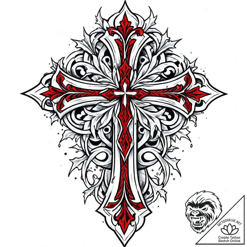 Tattoo design: an ornamental tattoo featuring... - style Jaeger Mini - tattoo sketch (06.12.2025 02:37)