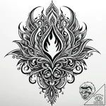 Tattoo sketch, soul flame glowing silhouette,… – style Jaeger Mini – tattoo sketch (06.12.2025 05:17)