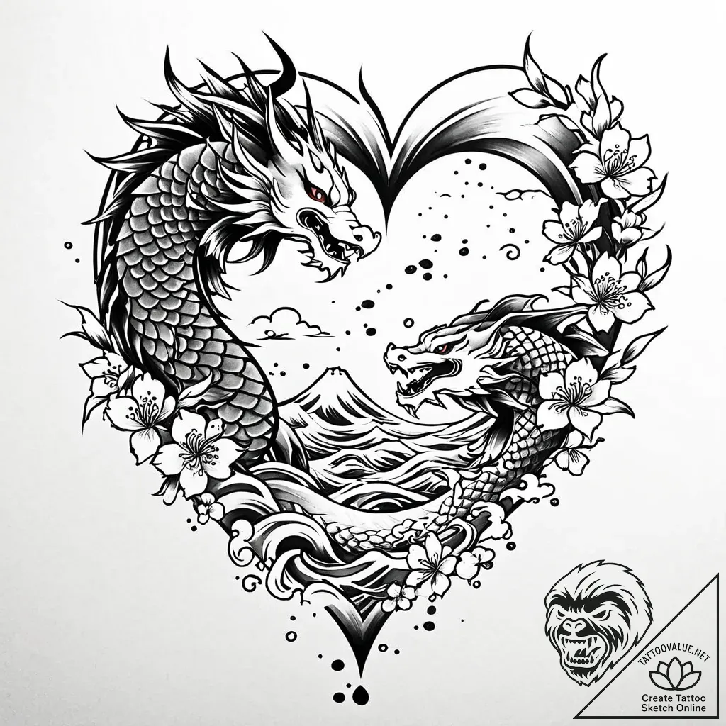 Tat tattoo sketch, the boy and animals formin... - style Jaeger Mini - tattoo sketch (06.12.2025 07:57)