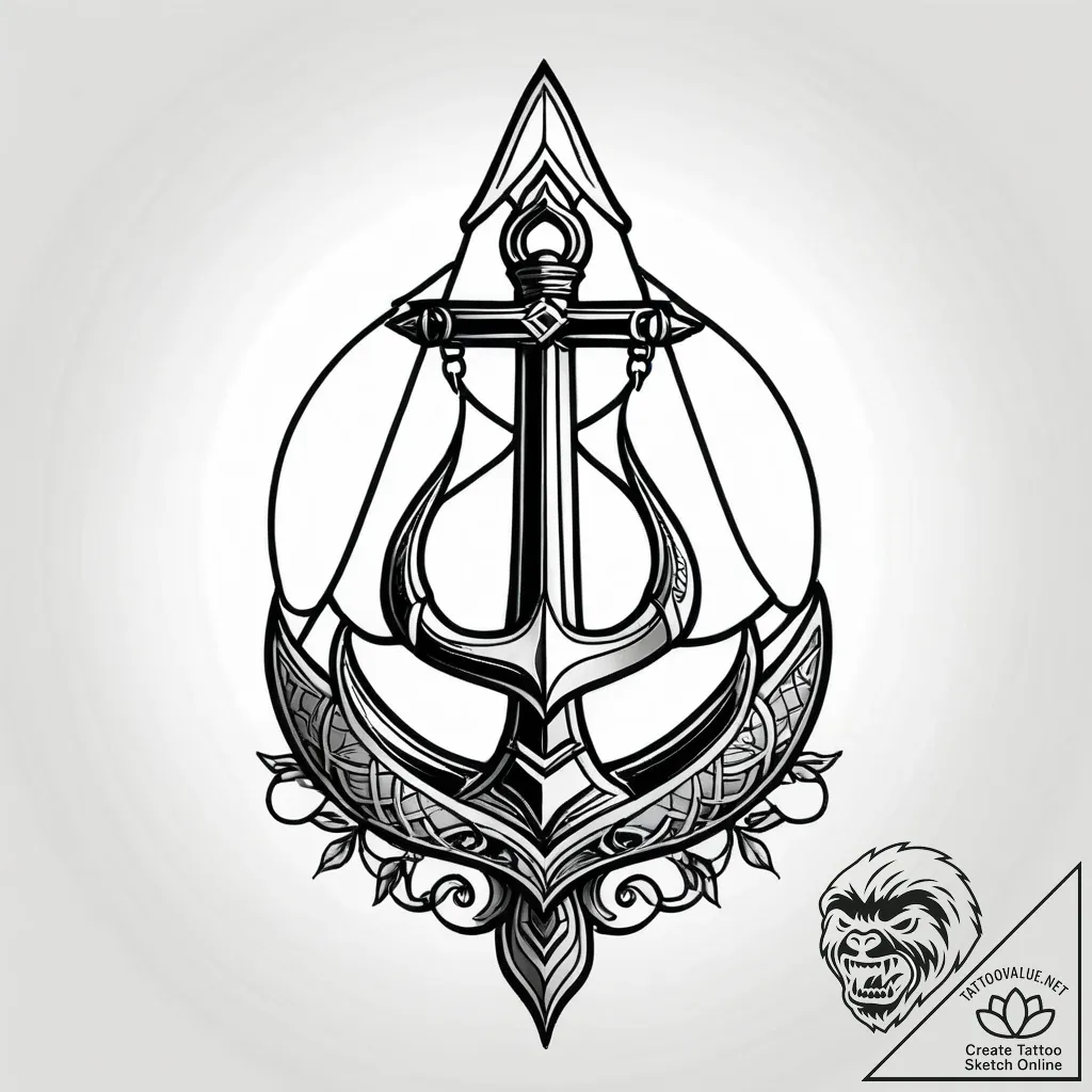 мулан ii (mulan ii, 2004), tattoo line art, b... - style Jagger Old - tattoo sketch (06.12.2025 08:17)