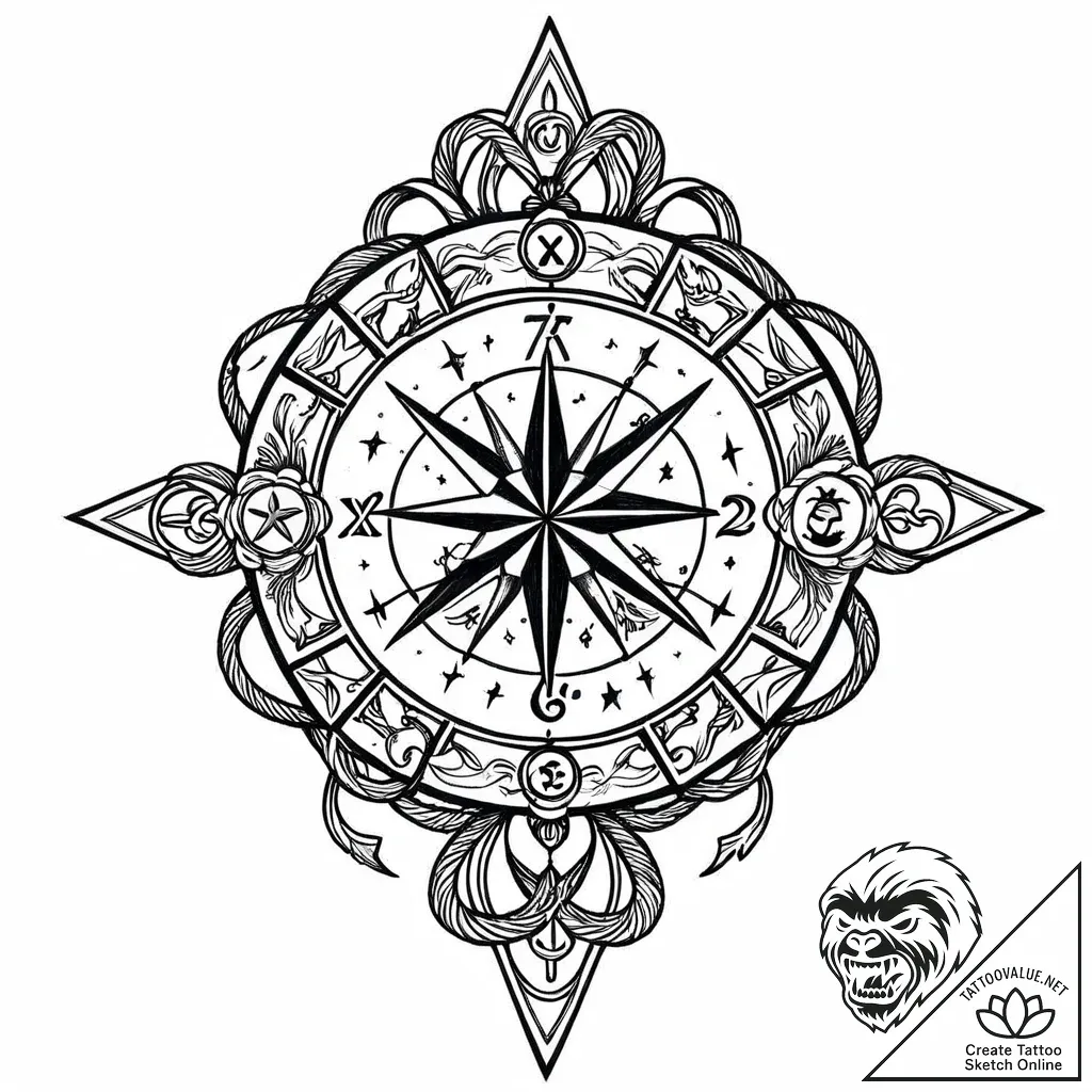 Tattoo sketch a zodiac animal in sketch style... - style Jaeger Mini - tattoo sketch (06.12.2025 10:36)