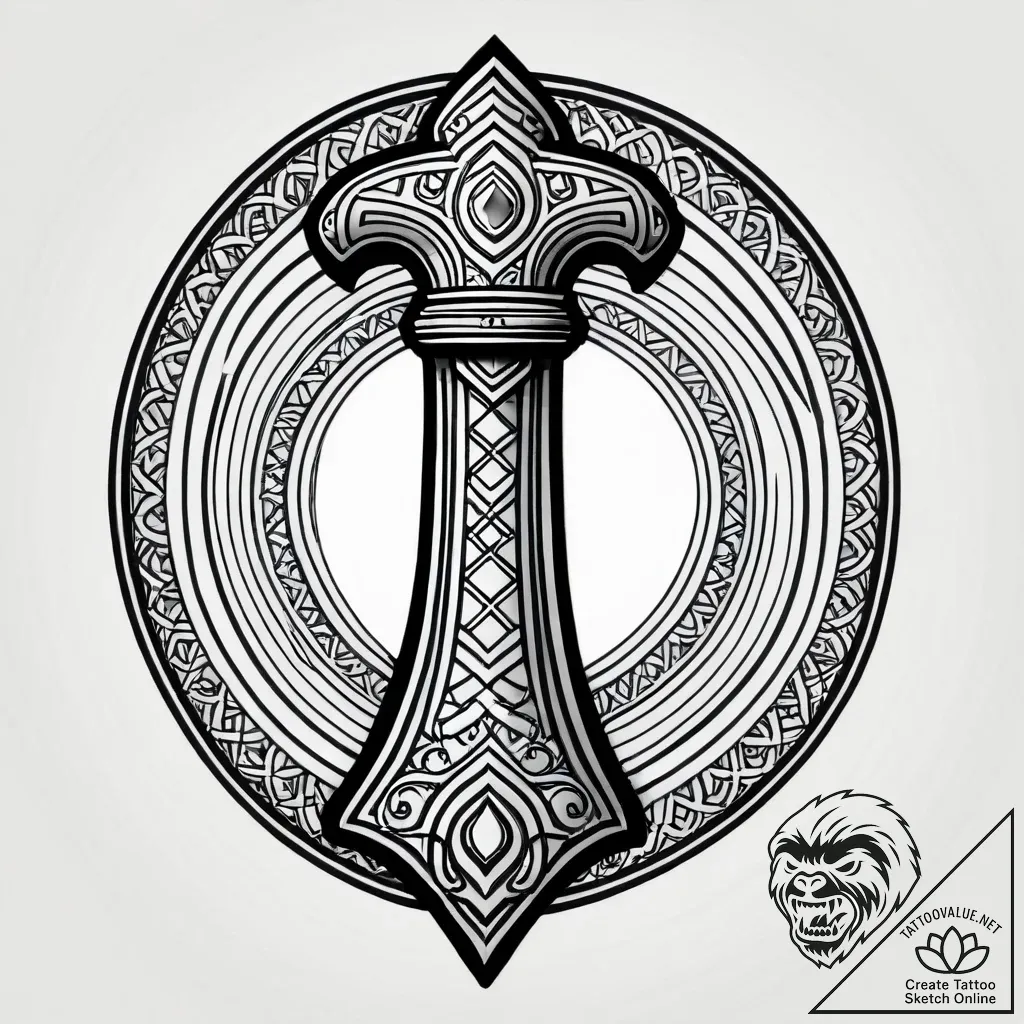 Tattoo design: a svarozhich combined with the... - style Jagger Old - tattoo sketch (06.12.2025 12:17)