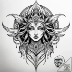 Tattoo design abstract lines forming a powerf… – style Jaeger Simple – tattoo sketch (06.12.2025 15:17)