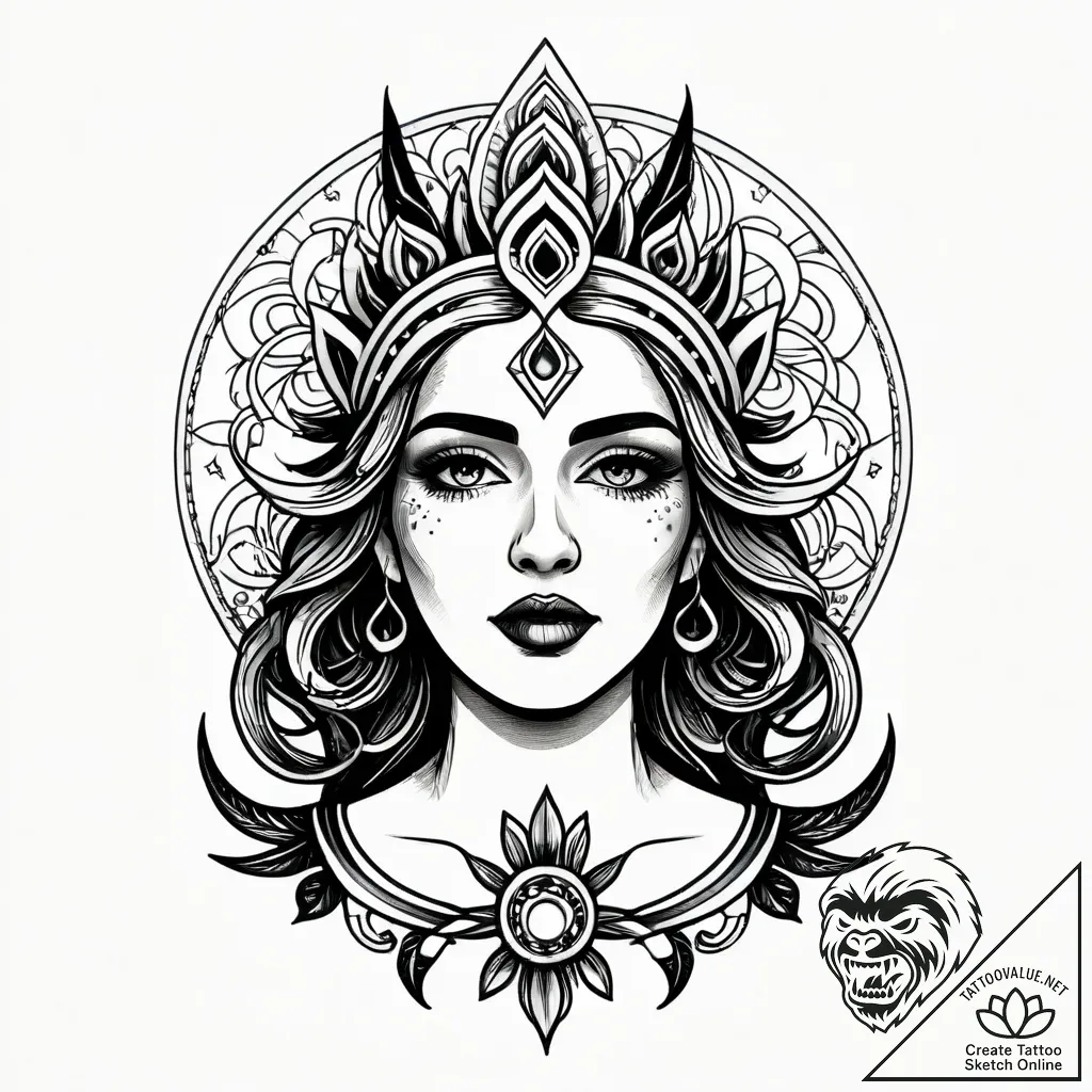 р сѓрѕр° р‘рµсђрµрірёрѕсџ (bereginya, protect... - style Jagger Old - tattoo sketch (06.12.2025 15:56)