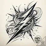 Tattoo design a stylized lightning bolt from… – style Jaeger Simple – tattoo sketch (06.12.2025 17:39)
