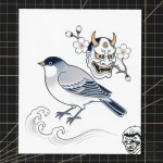 Tattoo design a small, clean outline of a bir… – style Flux Inscriptions – tattoo sketch (06.12.2025 19:58)