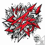 Tattoo design an abstract representation of “… – style Jaeger Mini – tattoo sketch (06.12.2025 20:37)