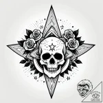 Tattoo sketch, simple small star cluster with… – style Jagger Old – tattoo sketch (07.12.2025 03:17)