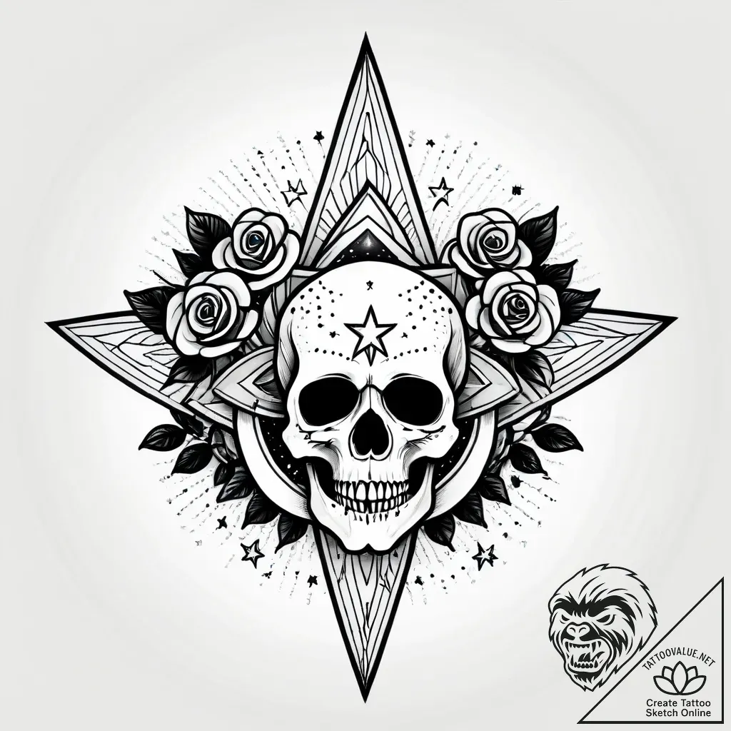 Tattoo sketch, simple small star cluster with... - style Jagger Old - tattoo sketch (07.12.2025 03:17)