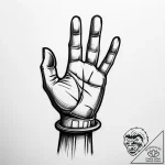 ладонь, concept art for tattoo, on a clean wh… – style Jaeger Simple – tattoo sketch (07.12.2025 07:56)