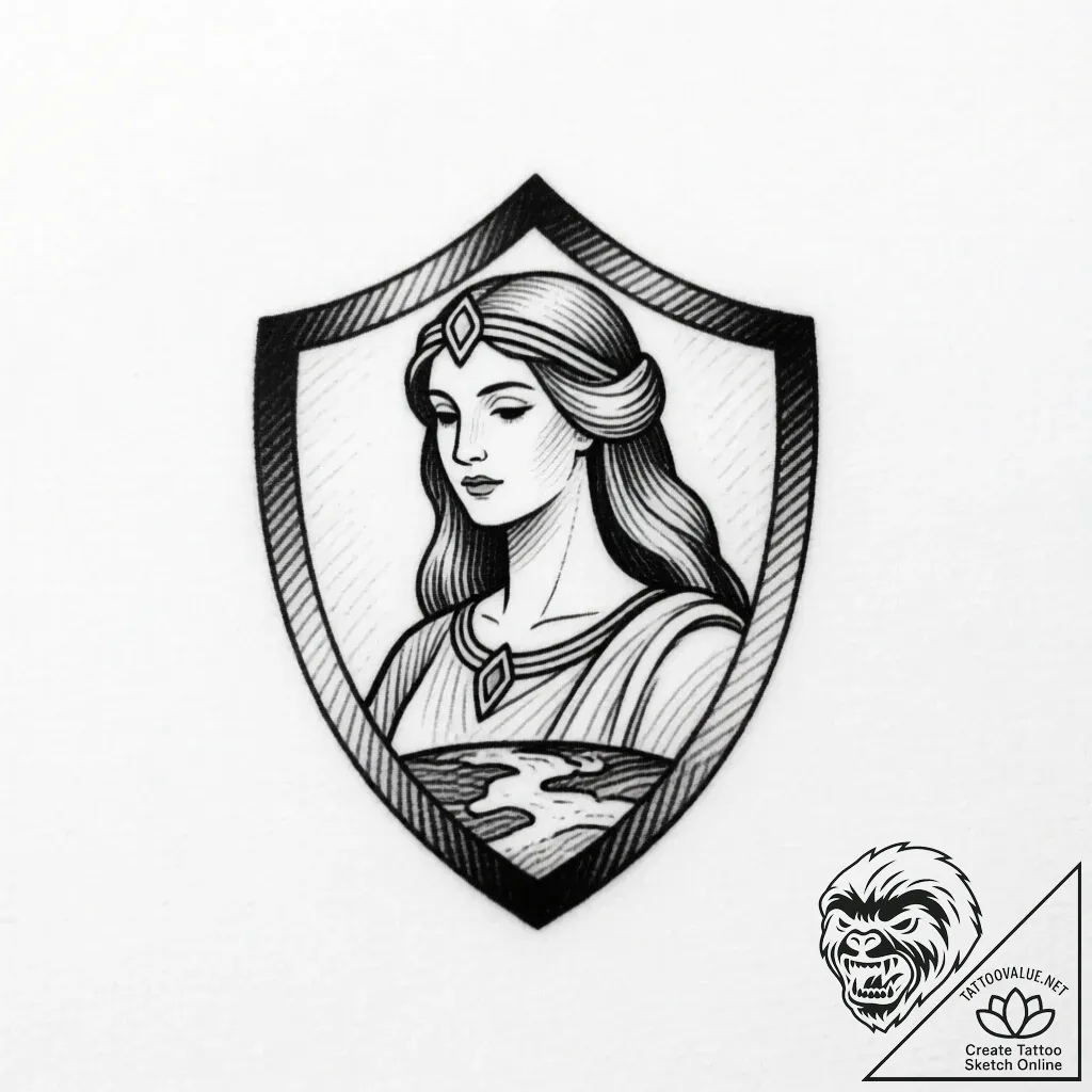 р сѓрѕр° р‘рµсђрµрірёрѕсџ (bereginya, protect... - style Flux Inscriptions - tattoo sketch (07.12.2025 08:57)