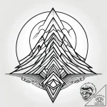 Tat tattoo sketch, majestic mountain range wi… – style Jagger Old – tattoo sketch (07.12.2025 09:57)