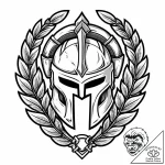 Tattoo design a spartan helmet with a laurel… – style Jaeger Mini – tattoo sketch (07.12.2025 10:56)