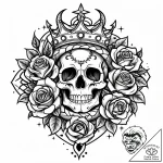 Hollow serpent crowned with starlight, tattoo… – style Jaeger Mini – tattoo sketch (07.12.2025 14:57)