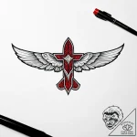 The view of a runway from an airplane’s windo… – style Jagger Old – tattoo sketch (07.12.2025 15:17)