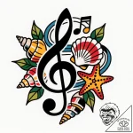 Tat tattoo sketch, vintage microphone surroun… – style Flux Inscriptions – tattoo sketch (07.12.2025 19:17)