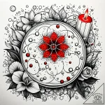 A whimsical bubble bath with flower petals an… – style Jaeger Simple – tattoo sketch (07.12.2025 19:36)