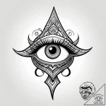 Tattoo sketch a powerful, unblinking eye, sym… – style Jagger Old – tattoo sketch (07.12.2025 20:16)