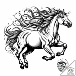 Tattoo sketch, spirit and wild horses running… – style Jaeger Mini – tattoo sketch (07.12.2025 22:37)