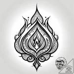 Tattoo sketch, ged casting fire spell with sw… – style Jagger Old – tattoo sketch (07.12.2025 22:56)