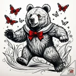 Tattoo sketch, koda chasing butterflies, live… – style Jaeger Simple – tattoo sketch (08.12.2025 02:17)
