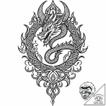 Tattoo sketch, po’s paw prints with dragon sy… – style Jaeger Mini – tattoo sketch (08.12.2025 05:17)