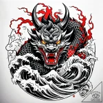 Demonic blacksmith forging a soul on a hellis… – style Jaeger Simple – tattoo sketch (08.12.2025 07:37)