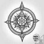 Tattoo sketch a classic ‘compass rose’ for gu… – style Jagger Old – tattoo sketch (08.12.2025 08:17)